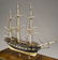 20: 19th C. bone and wood model of a sailing ship, - 3