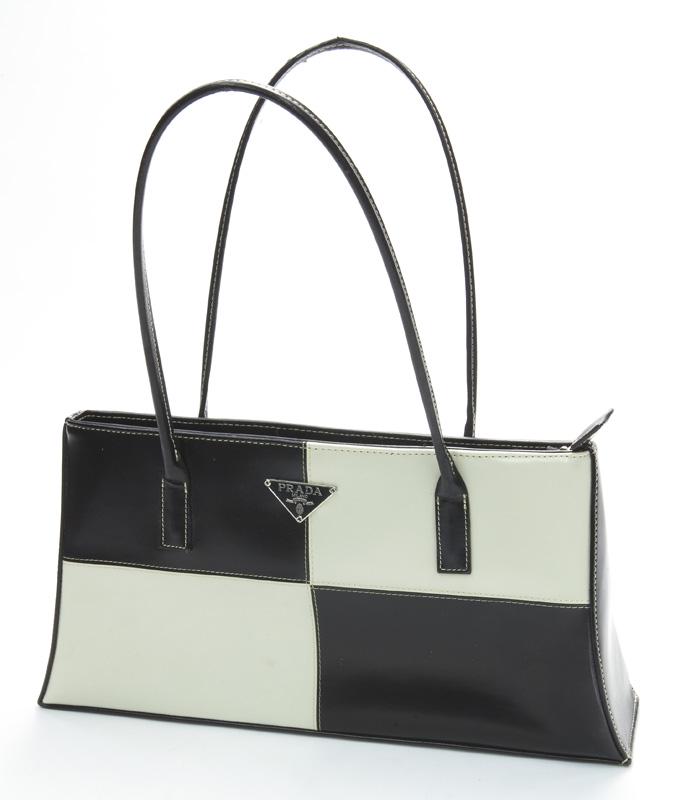 Prada Black and White Handbag: Prada Black and White Handbag