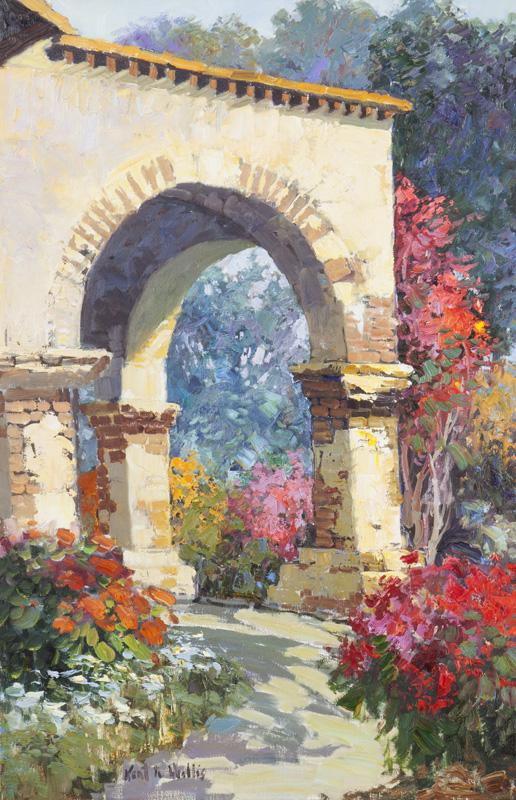 Kent Wallis "Essence of Strength" oil on canvas.: Signed lower left, "Kent Wallis". Canvas: 36"H x 24"W; Frame: 44"H x 32"W. Kent R. Wallis (American, b. 1945).