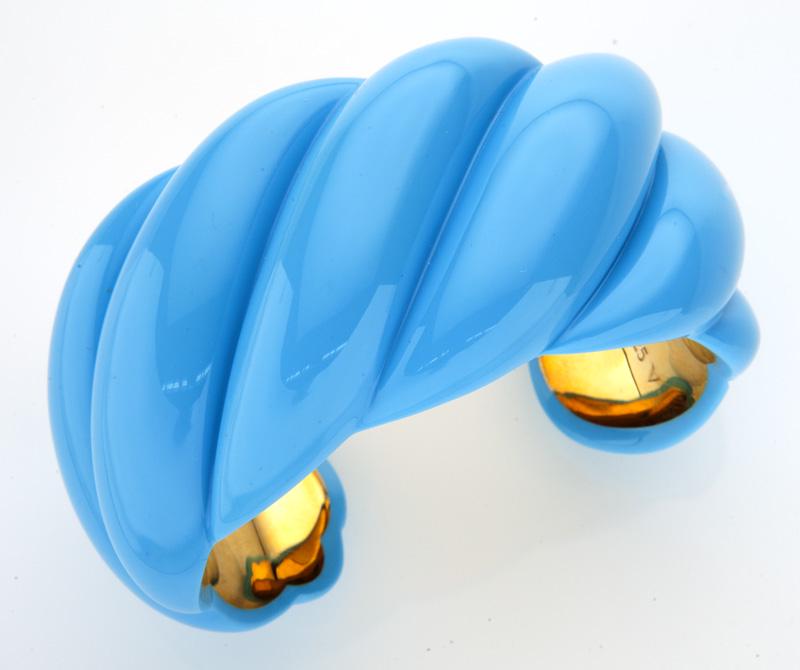 David Yurman sterling silver & resin cuff, (1 of 4)