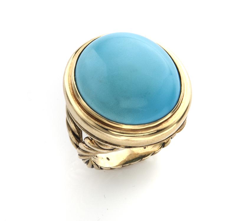 David Yurman 18K gold, silver & reconstituted ring (1 of 4)