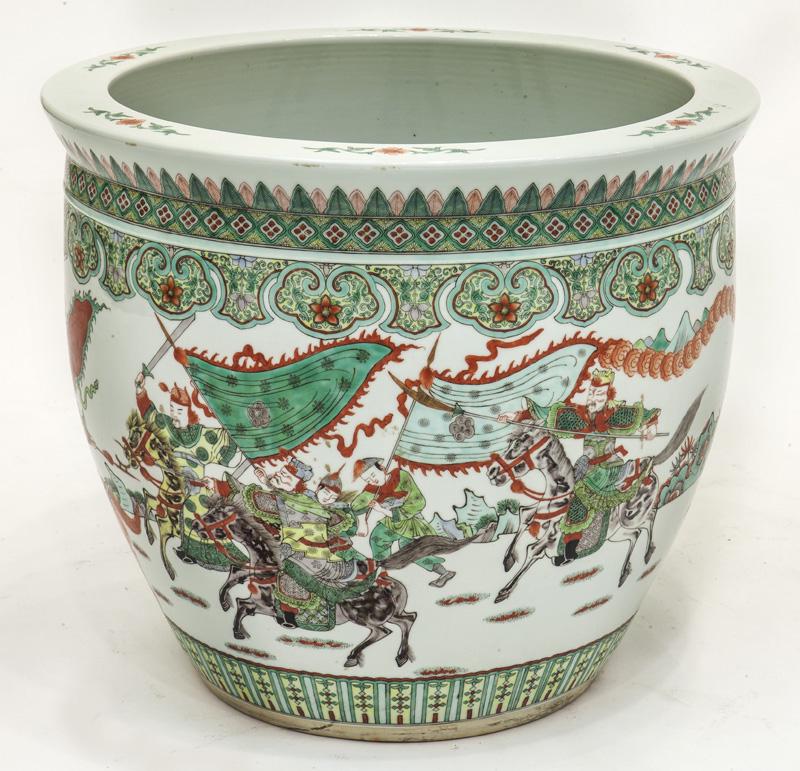 Chinese wucai porcelain fish bowl, (1 of 6)
