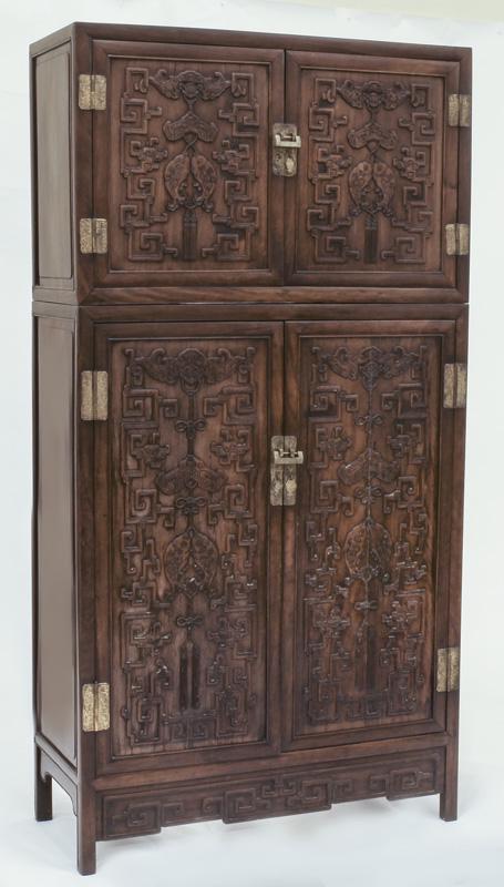 Chinese Qing rosewood Dingxi'angqui cabinet, (1 of 11)