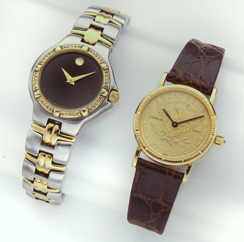 (2) Ladies wristwatches, Corum gold coin (1 of 9)