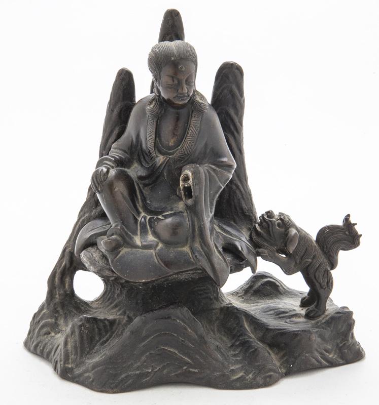 Chinese Qing bronze Guanyin, (1 of 7)