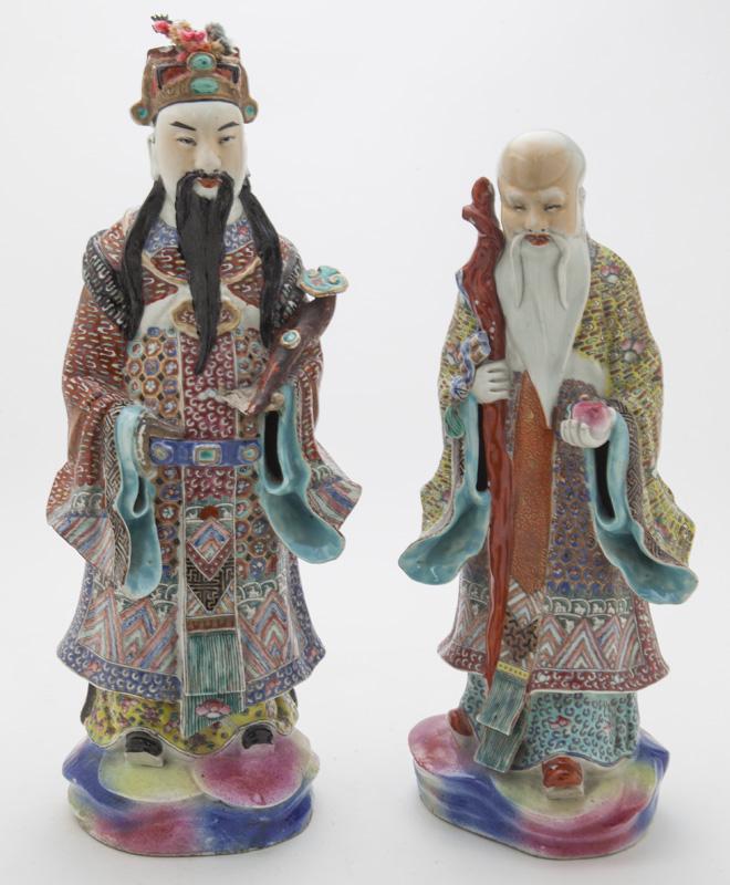 (2) Chinese Qing Fujian Huiguan famille rose (1 of 9)