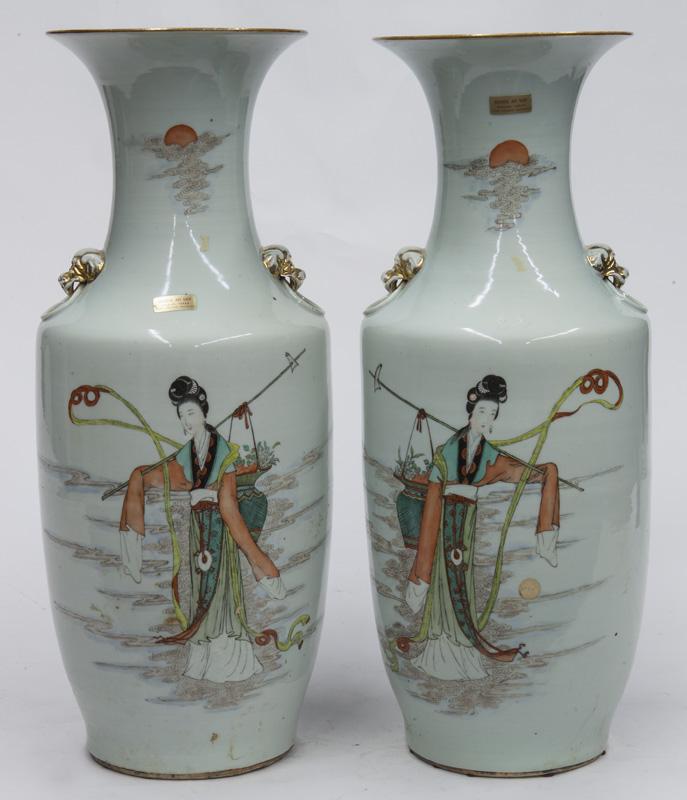 Pr. Chinese Republic porcelain vases, (1 of 8)