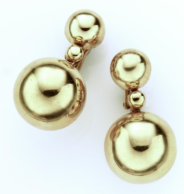 Pr. DeGrisogono 18k gold earclips, (1 of 2)