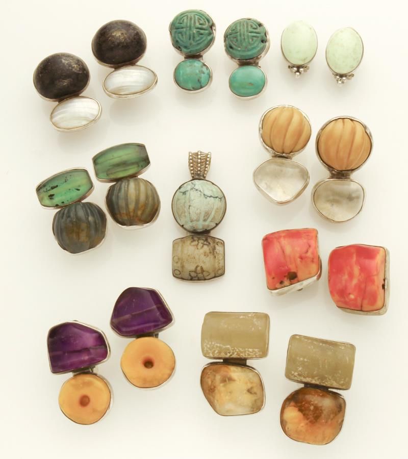 (8) Pr. Rebecca Collins sterling silver & gemstone (1 of 2)