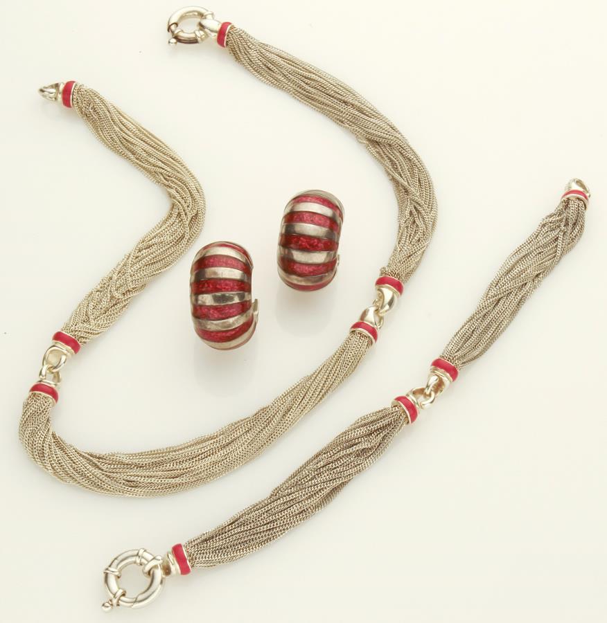 Tiffany & Co. sterling silver & enamel jewelry (1 of 4)