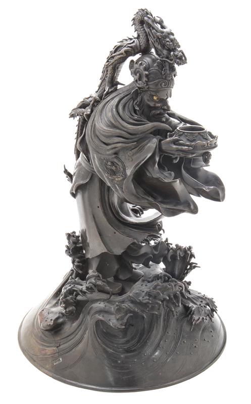 Japanese Edo bronze figure, (1 of 9)