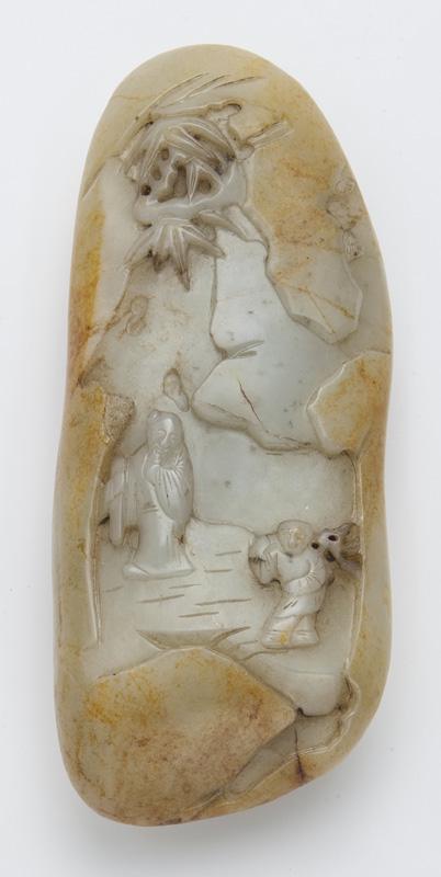 Chinese carved jade mountain, (1 of 5)