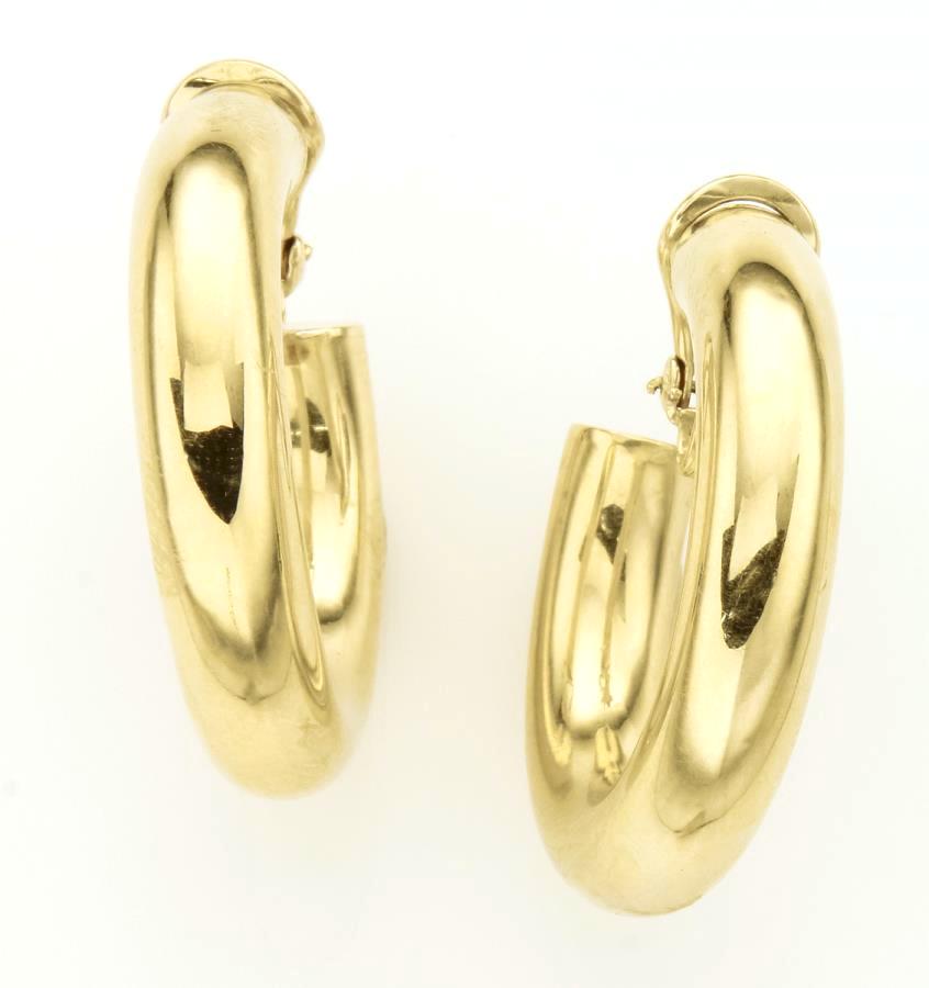 Pr. 14k yellow gold earclips. (1 of 2)