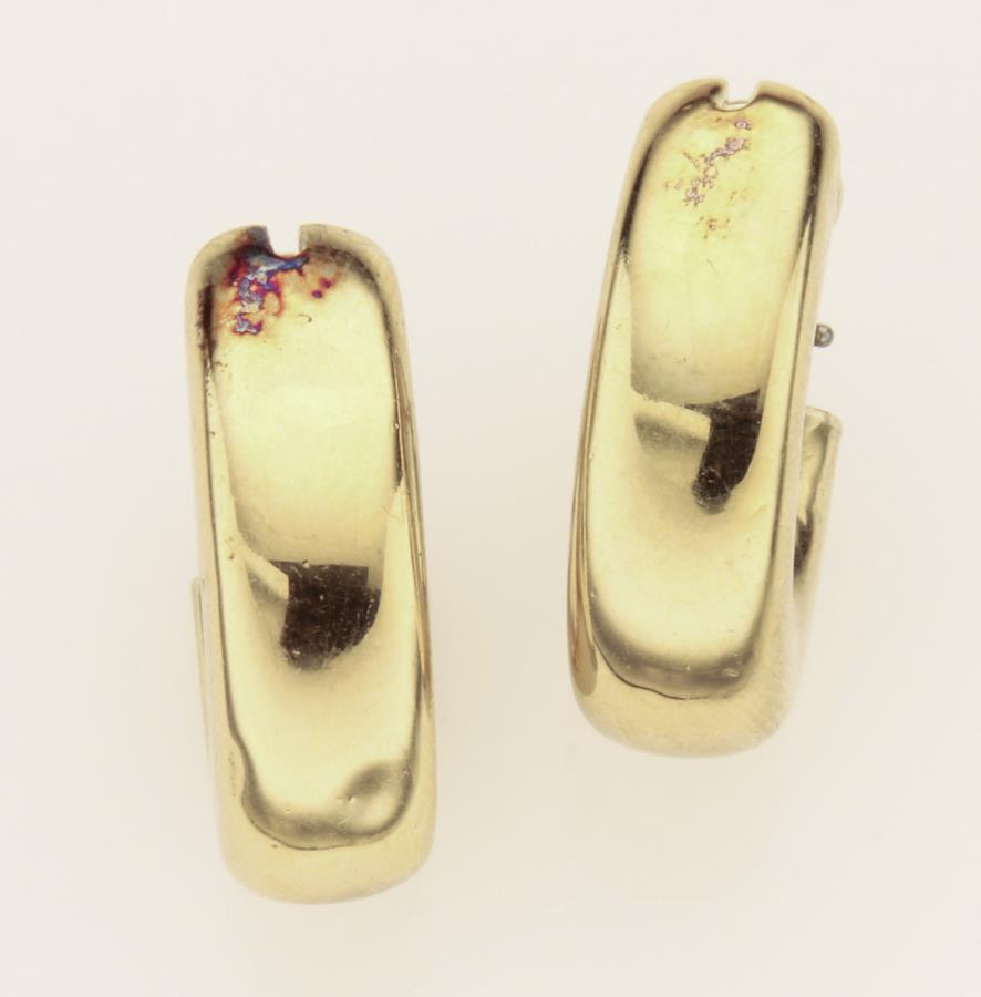 Pr. Italian 18K gold earclips, (1 of 2)