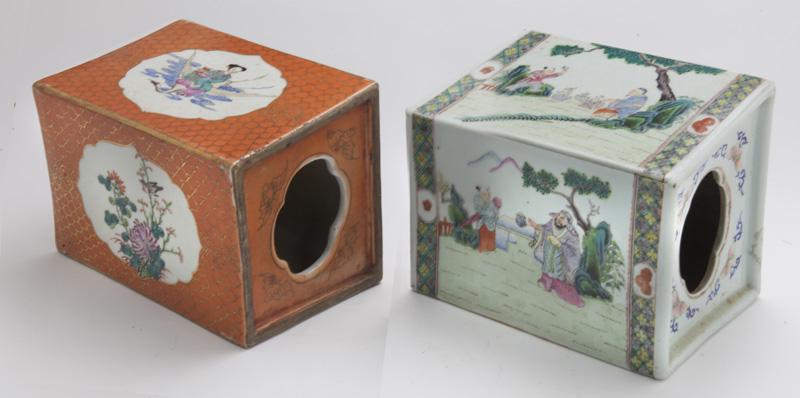 (2) Chinese Republic porcelain pillows, (1 of 7)