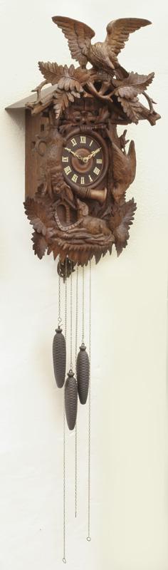 Black Forest carved cuckoo clock, (1 of 10)
