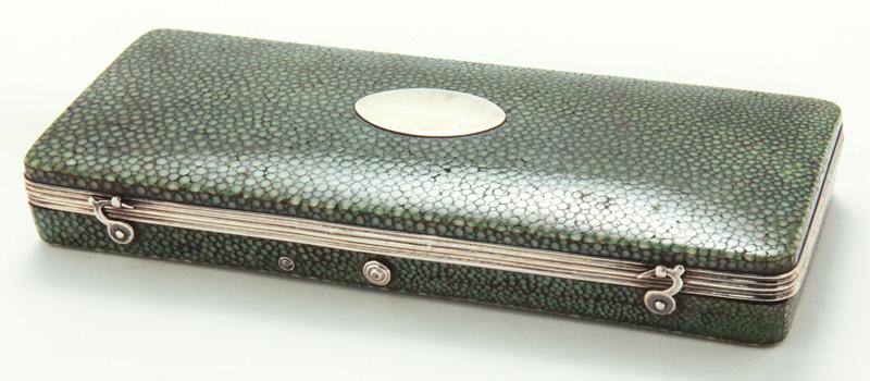 Antique shagreen cased set of surgeon's tools, (1 of 7)