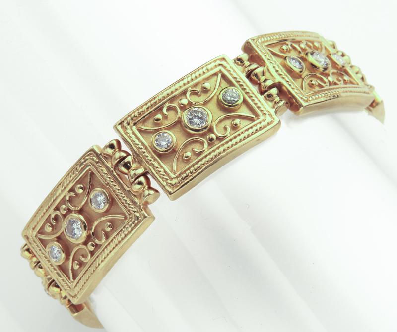 18K gold & diamond bracelet, (1 of 6)