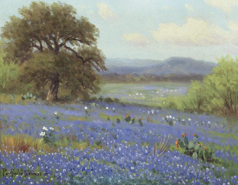 Porfirio Salinas "Untitled (Bluebonnet landscape)" (1 of 6)