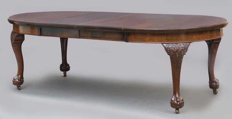 Antique English mahogany oval dining table (1 of 10)