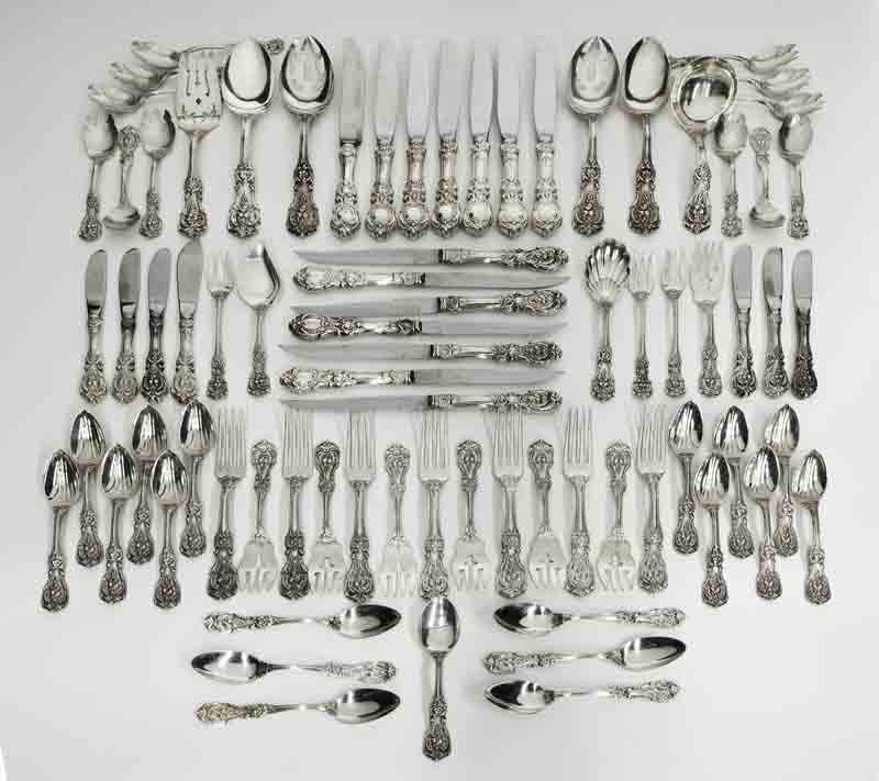 (77) Pcs. Reed & Barton Francis I sterling silver (1 of 8)