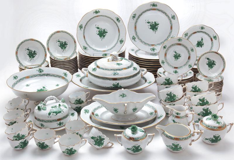 (118) Pcs. Herend Chinese Bouquet Green dinner (1 of 10)