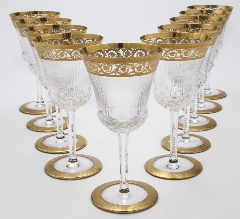 (10) Saint-Louis Thistle pattern goblets, (1 of 4)