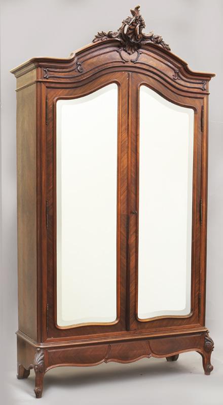 Antique French carved walnut armoire (1 of 11)