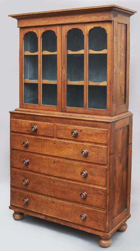 Victorian oak cupboard on chest, (1 of 9)