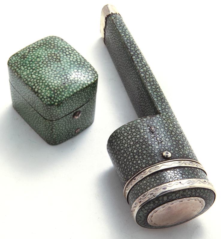 (2) Antique shagreen covered articles, (1 of 10)