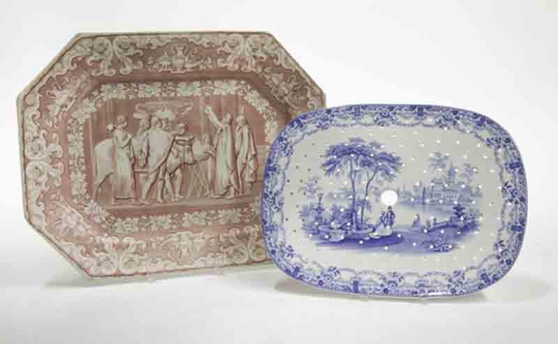 (2) Pcs. Rare early English transferware, (1 of 10)