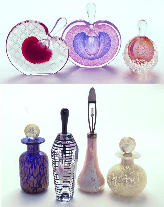 (7) Contemporary art glass perfumes, (1 of 10)