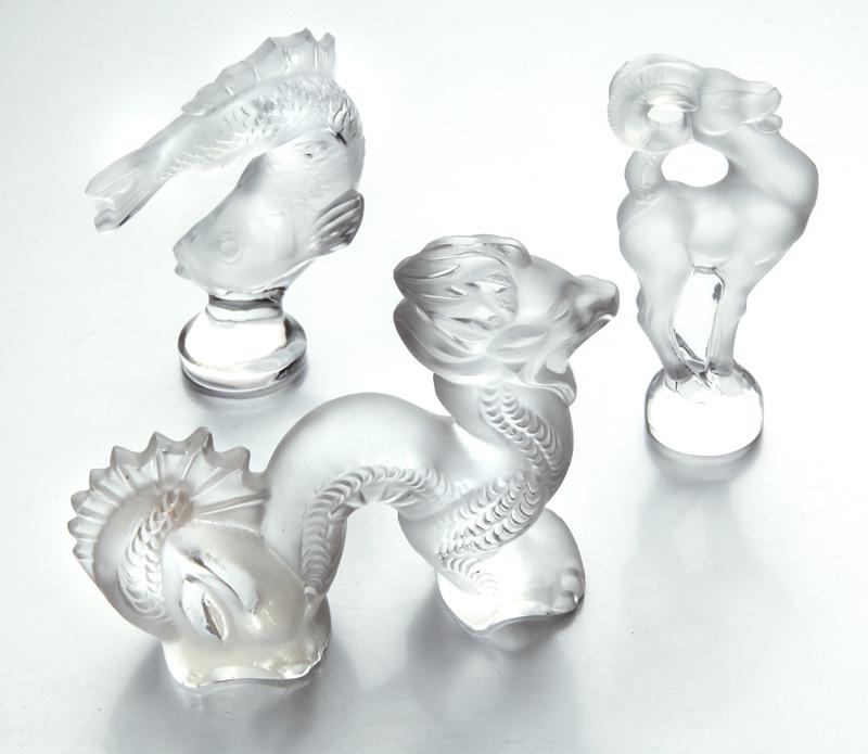 (3) Lalique figures, (1 of 9)