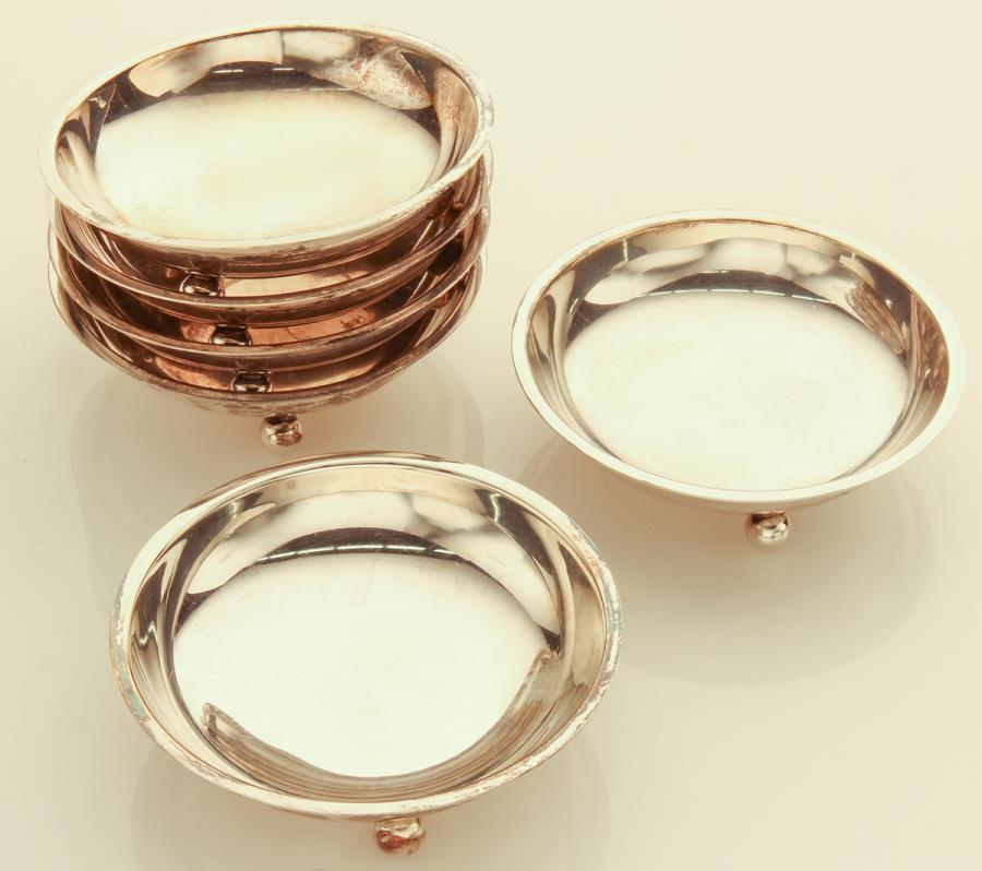 (6) Cartier sterling silver nut dishes, (1 of 2)