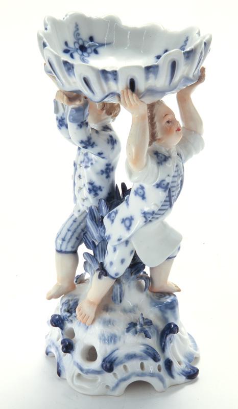 Meissen porcelain figural compote, (1 of 9)