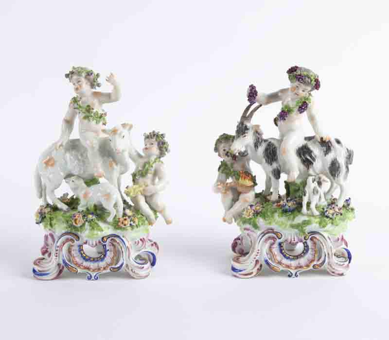 (2) Bow porcelain figural groupings, (1 of 15)
