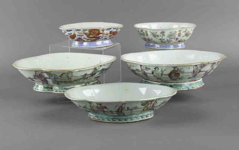 (5) Chinese famille rose porcelain bowls, (1 of 20)