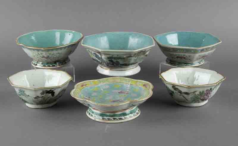 (6) Pcs. Chinese Qing famille rose bowls, (1 of 20)