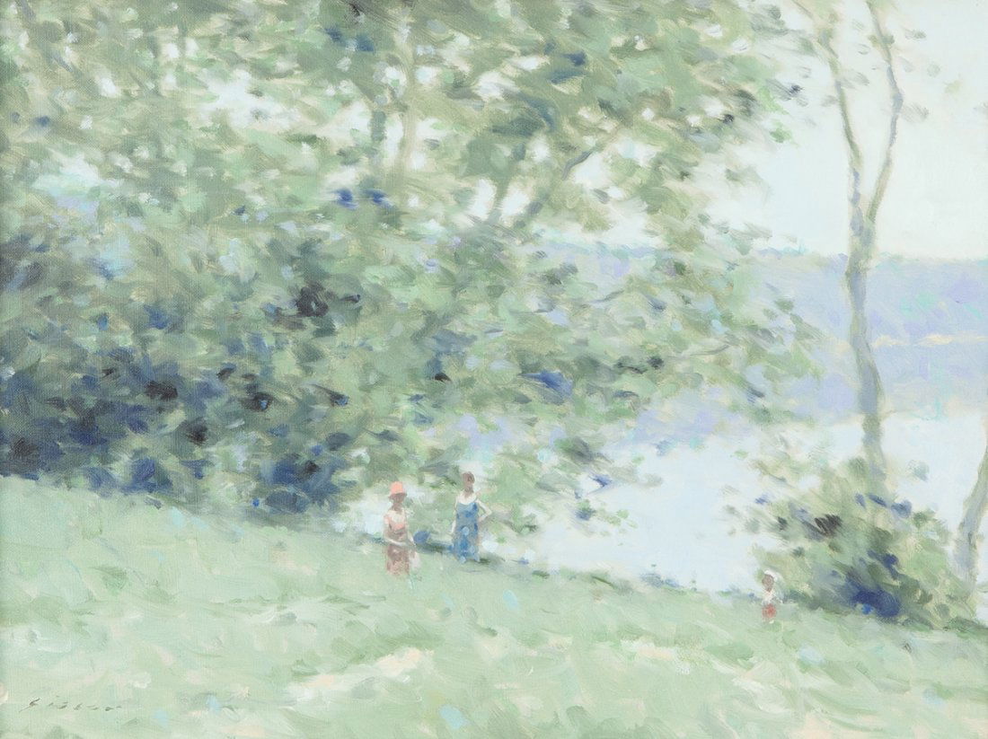 Andre Gisson "Landscape with Figures" oil (1 of 8)