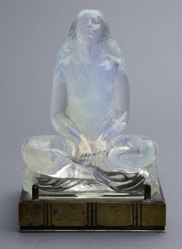 Sabino opalescent glass & gilt metal lamp, (1 of 11)