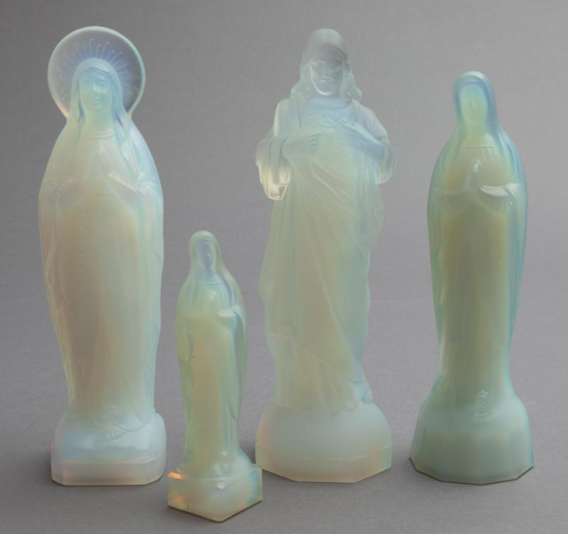(4) Sabino opalescent glass religious figures, (1 of 14)