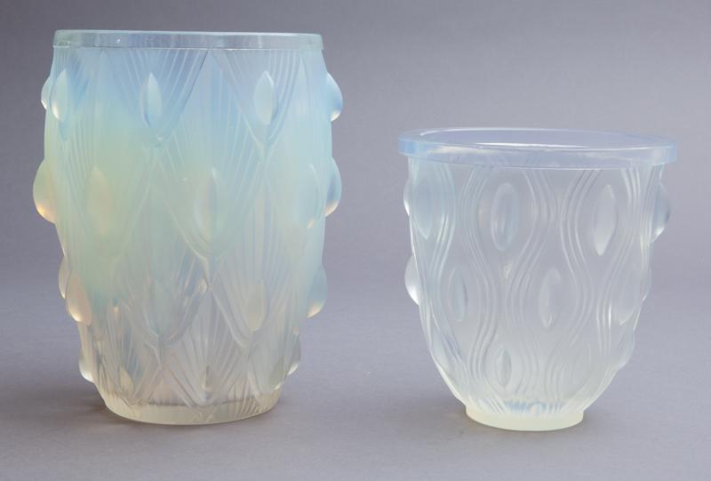 (2) Sabino opalescent glass vases, (1 of 8)