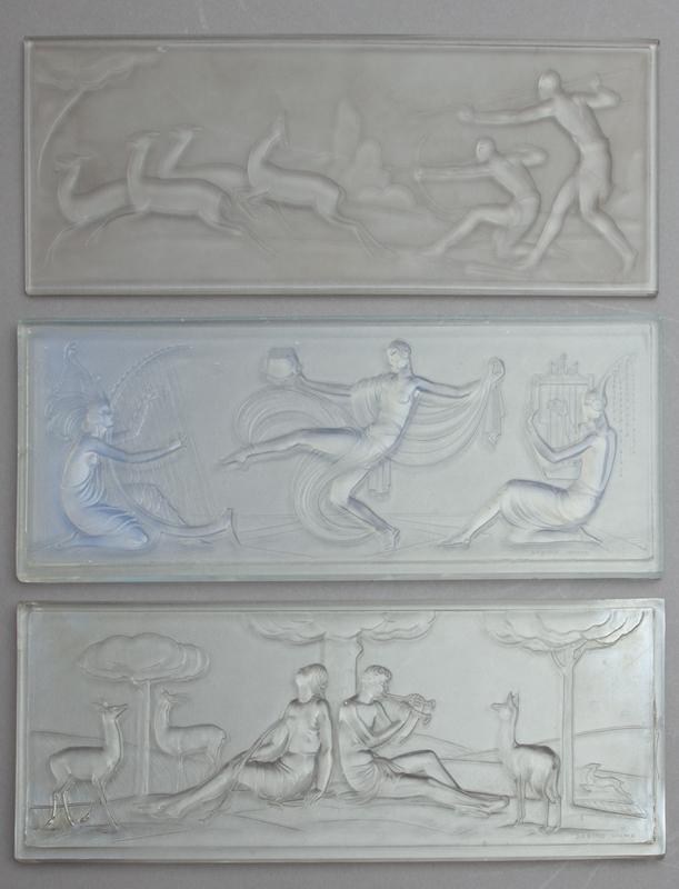(3) Sabino molded glass plaques, (1 of 11)