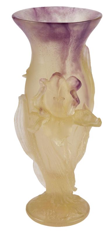 Daum French art glass Iris vase, (1 of 12)