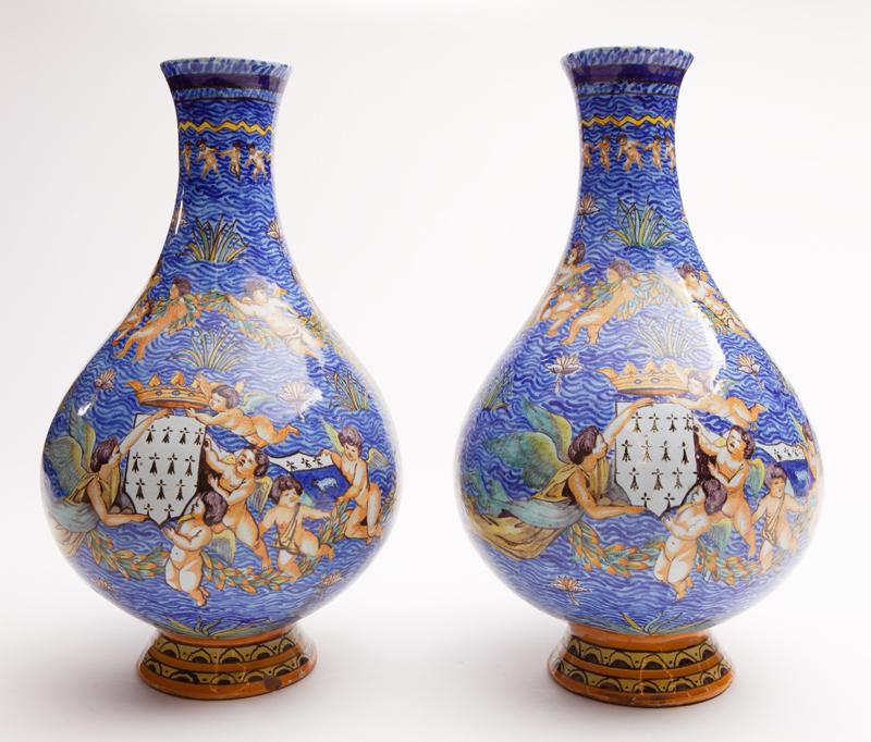 Pr. Large Porquier-Beau baluster vases (1 of 7)