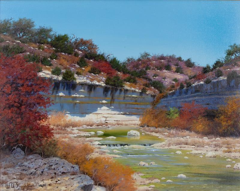 William Slaughter "Creek in the Canyon" oil (1 of 4)