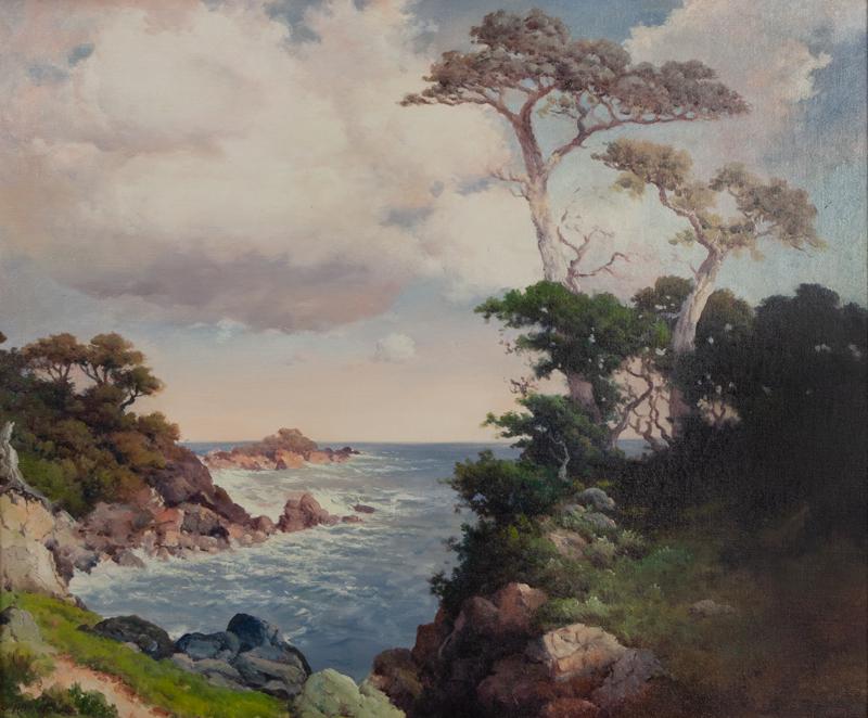 Robert Wood "Monterey Bay" oil on canvas. (1 of 5)