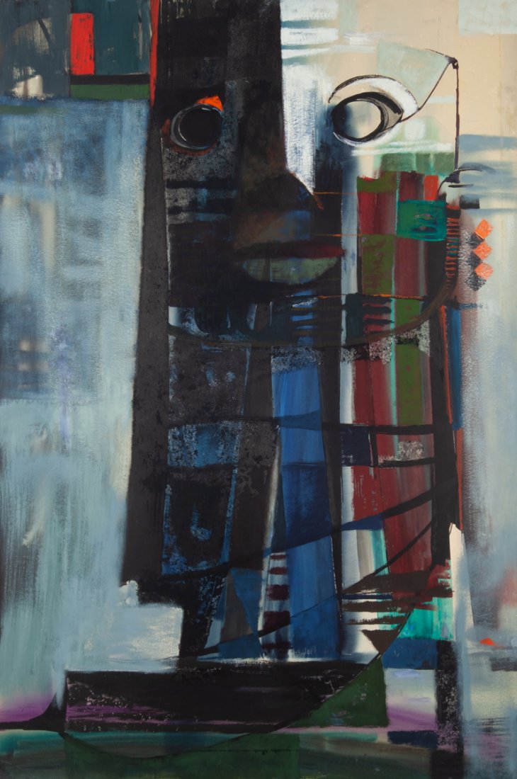 Margaret Putnam "Owl" mixed media on board. (1 of 7)