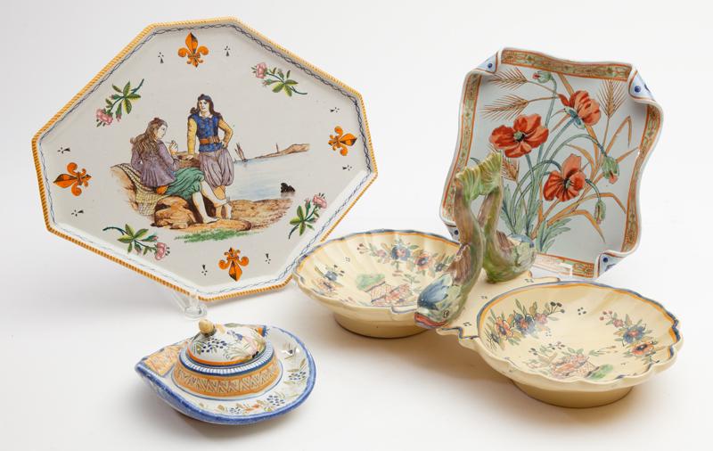 (4) Pcs. Vintage Quimper pottery, (1 of 12)