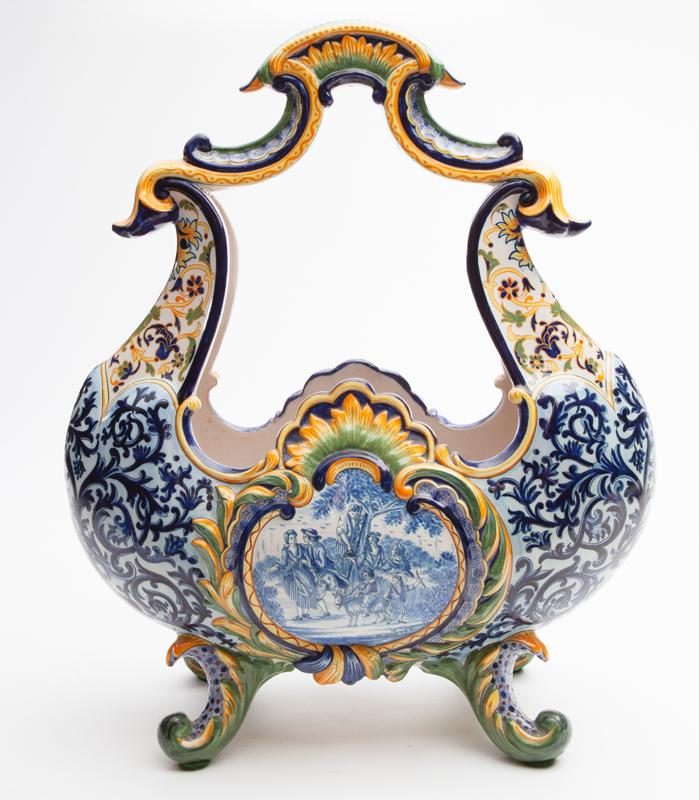 Large "Decor Riche" HR Quimper jardiniere (1 of 15)